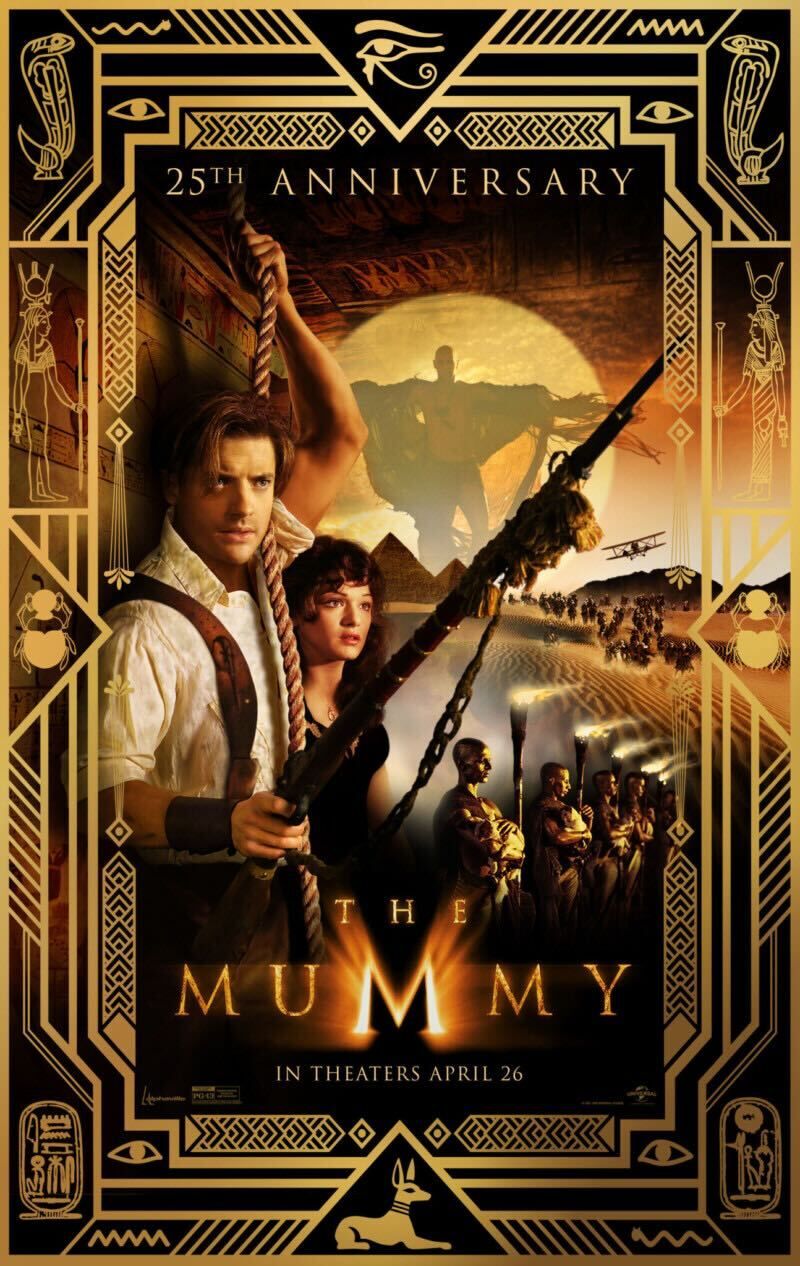 The 25th Anniversary re-release poster for The Mummy