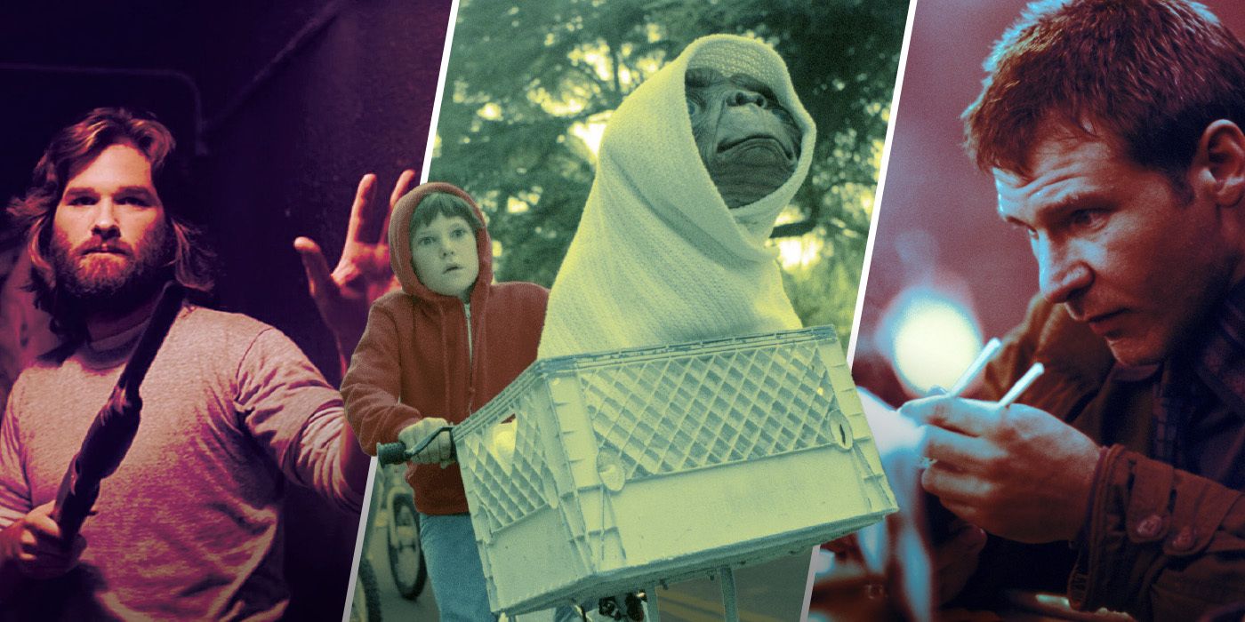 Scenes from John Carpenter's The Thing, E.T. the Extraterrestrial, and Blade Runner