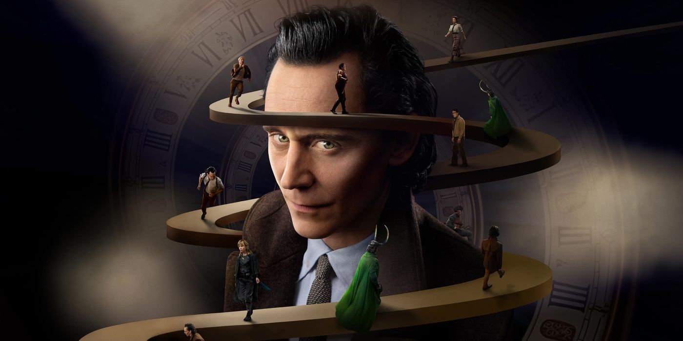 Tom Hiddleston as Loki in a promotional poster for the Disney+ Loki series