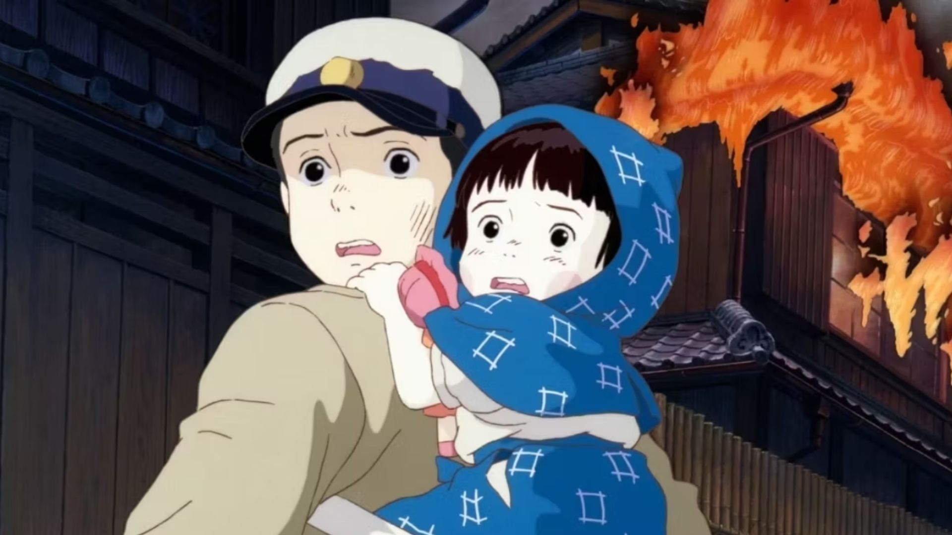 Tsutomu Tatsumi and Ayano Shiraishi in Grave of the Fireflies (1988) (1)