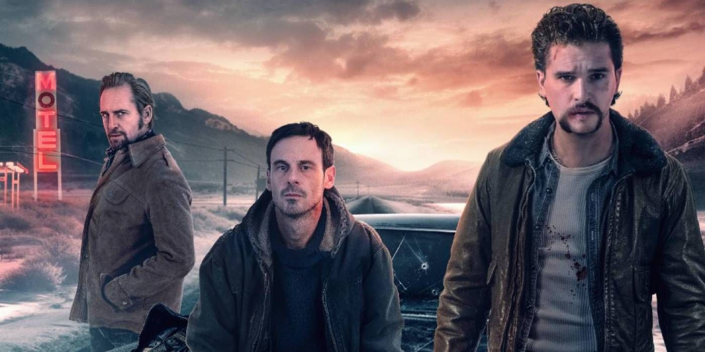 Josh Lucas, Scoot McNairy and Kit Harington in Blood for Dust (2024) promo