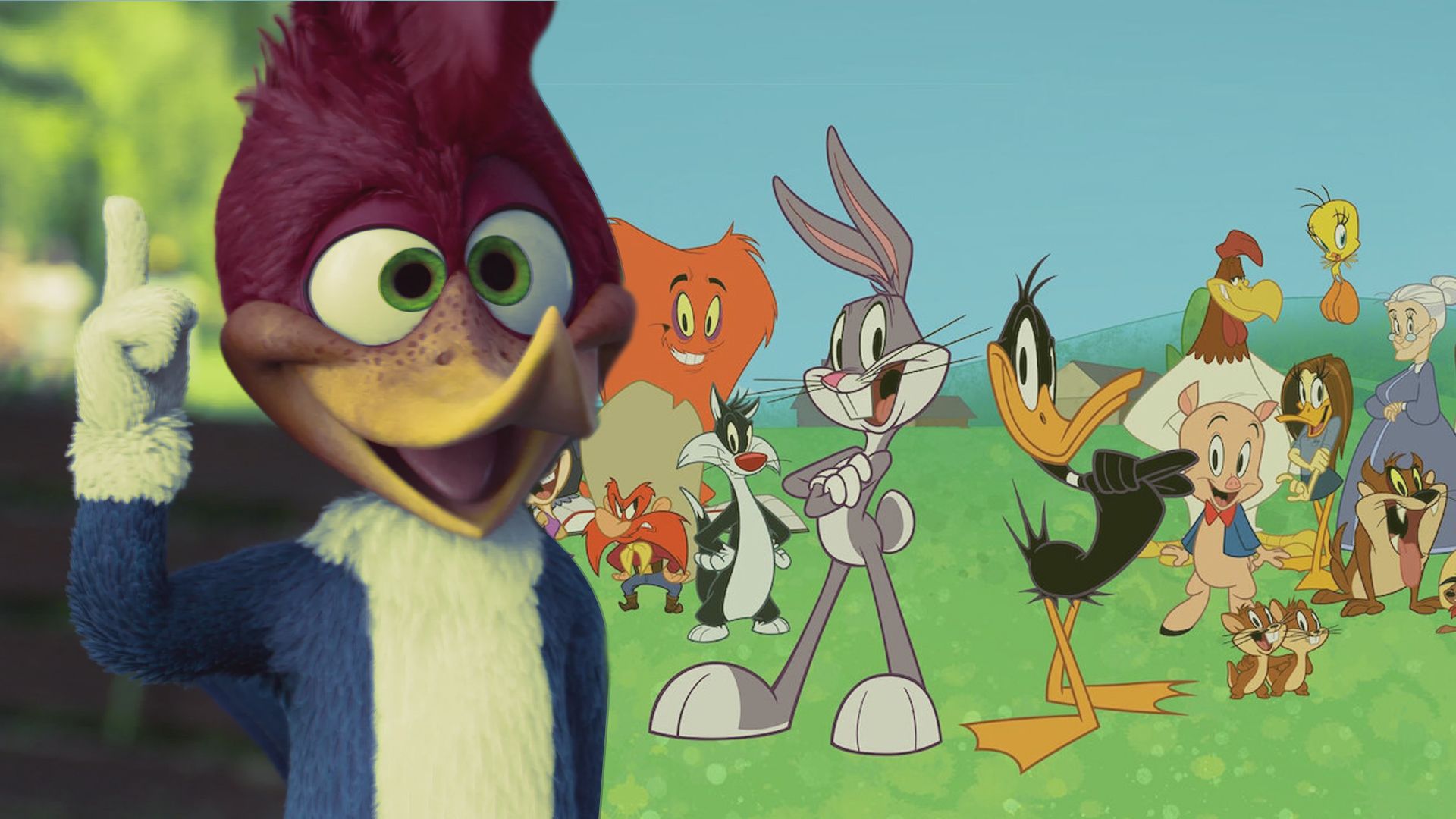 A custom image of Woody Woodpecker and the Looney Tunes