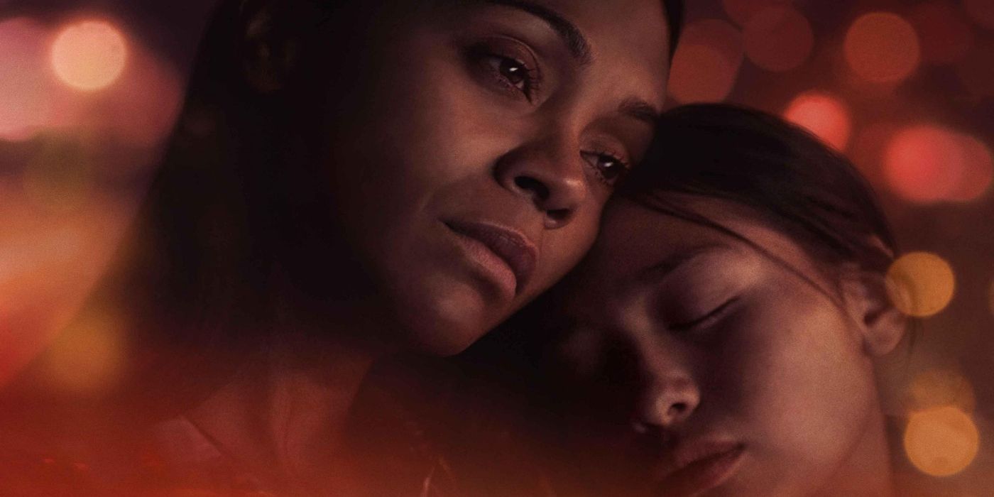 Zoe Saldana and her daughter in the 2024 movie The Absence of Eden
