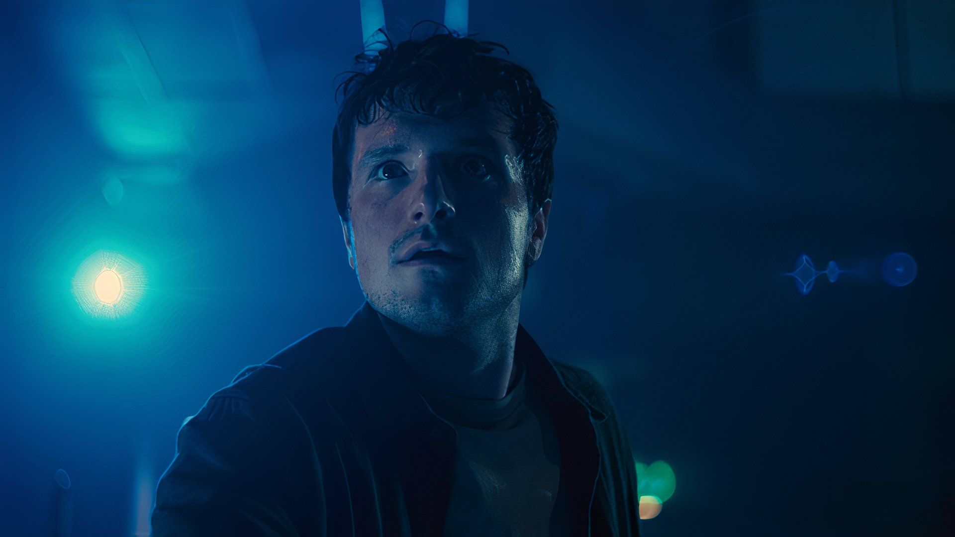 Josh Hutcherson looked scared in Five Nights at Freddy's