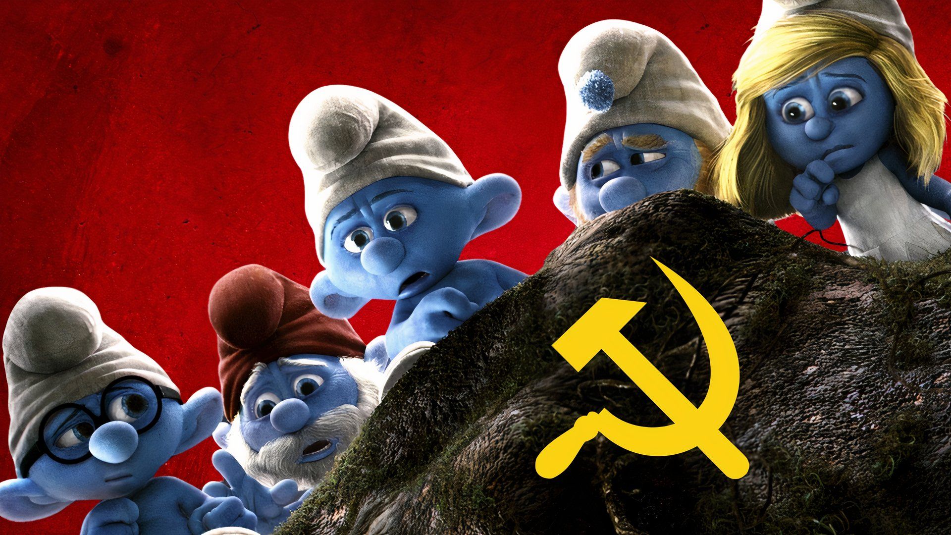 A custom image of the Smurfs 