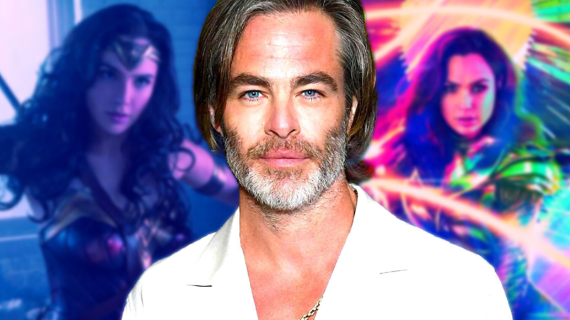 Chris Pine with Wonder Woman background images