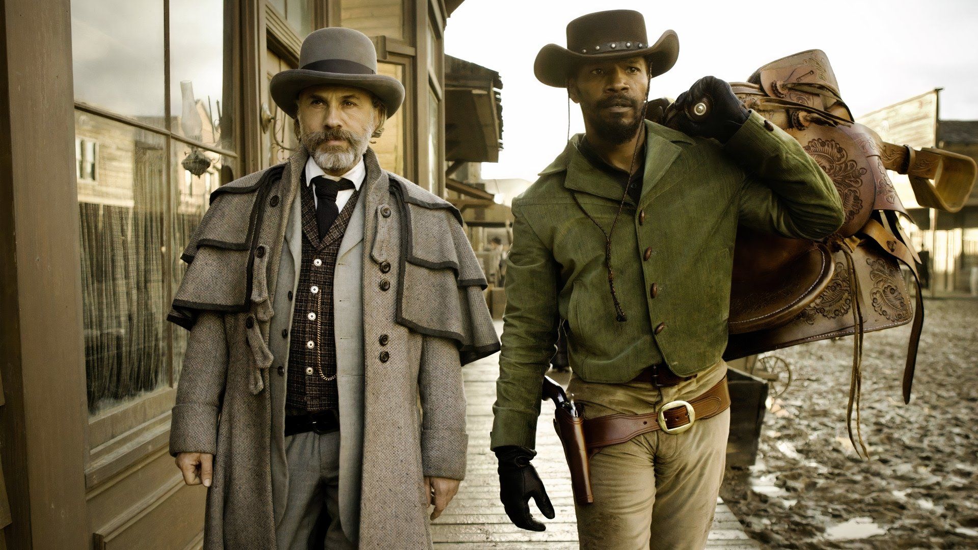 Christoph Waltz and Jamie Foxx in Django Unchained