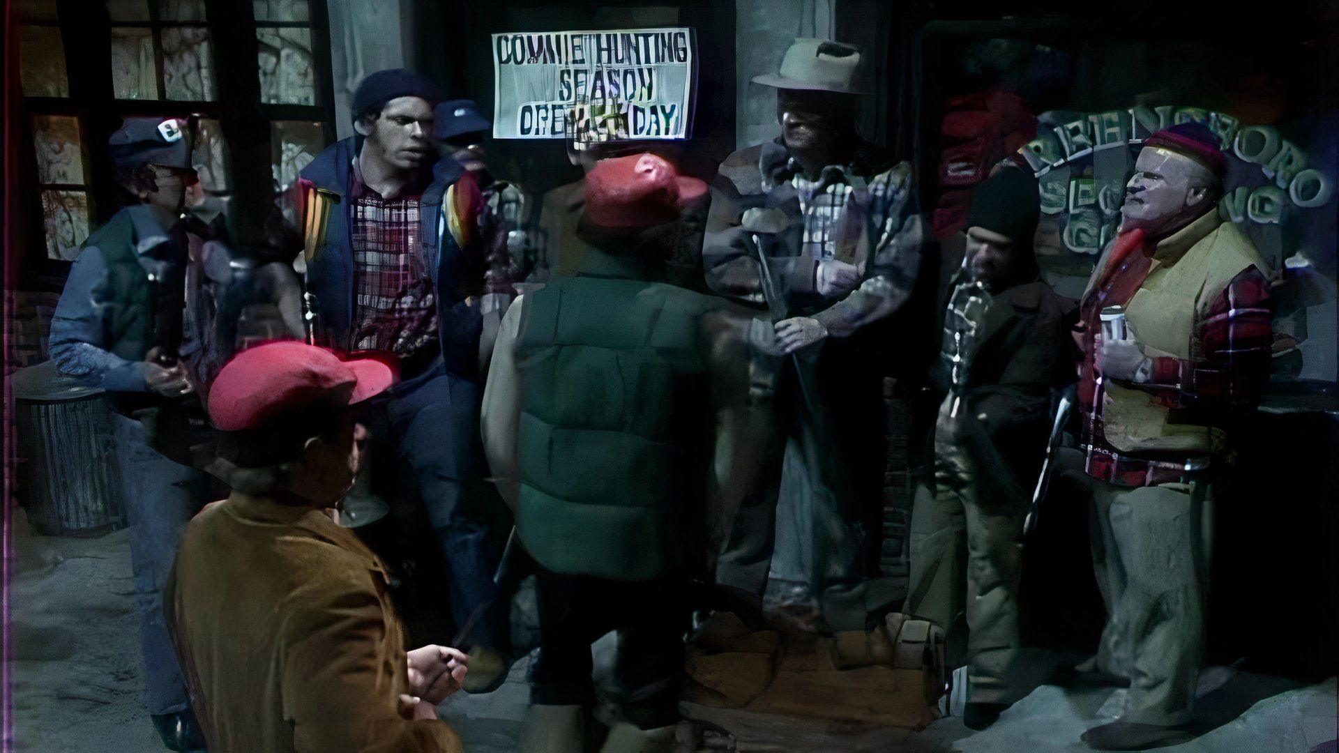 a bunch of hunters gather in the sketch commie hunting season of saturday night live