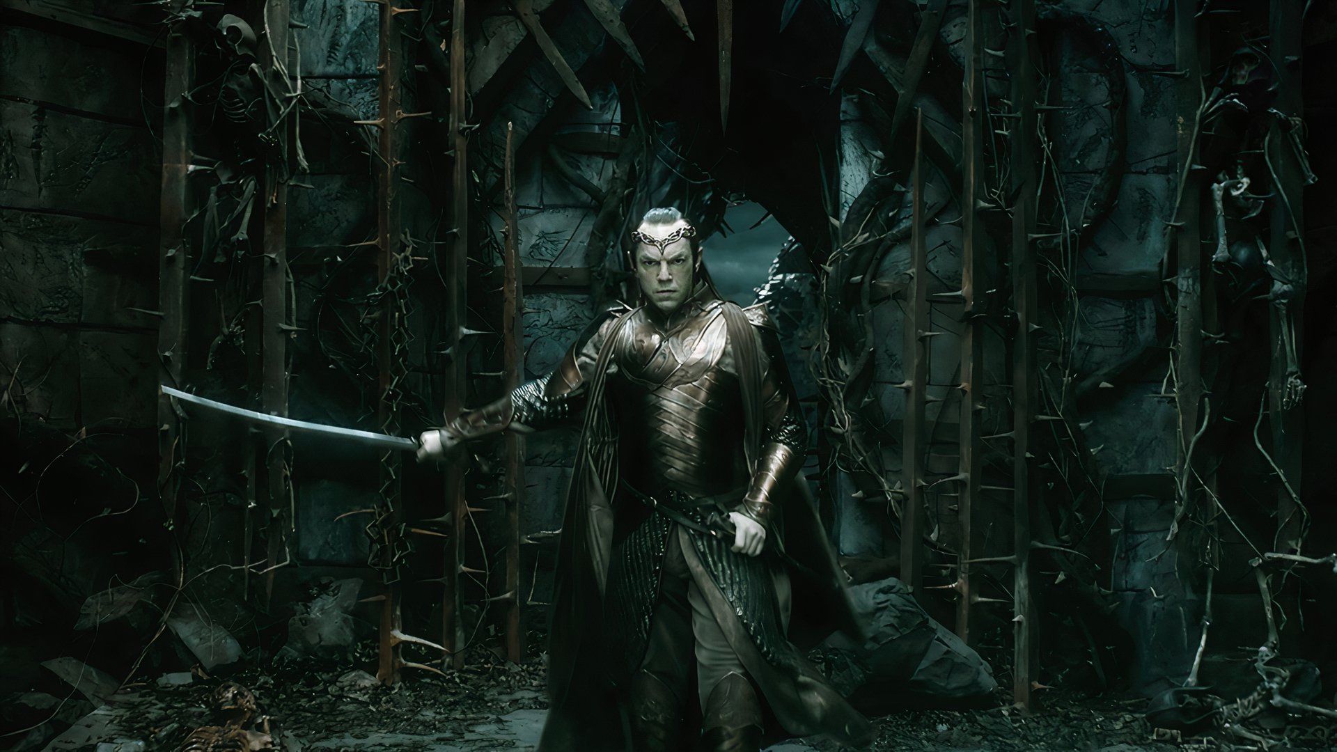 Hugo Weaving as Elrond in The Hobbit: The Battle of the Five Armies