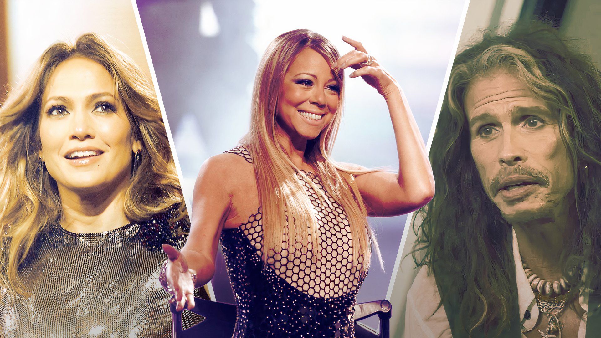 Jennifer Lopez, Mariah Carey, and Steven Tyler on American Idol