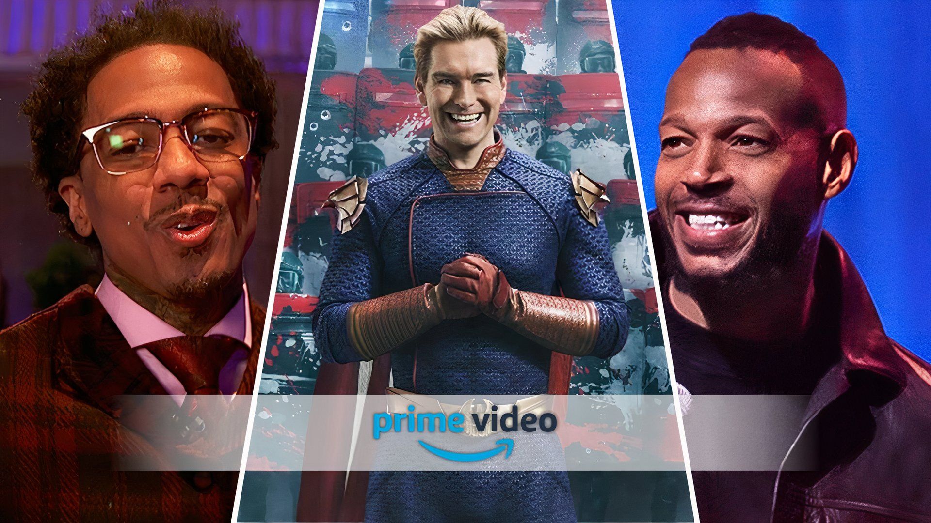 An edited image of Marlon Wayans: Good Grief, Counsel Culture, and The Boys with the Prime Video logo