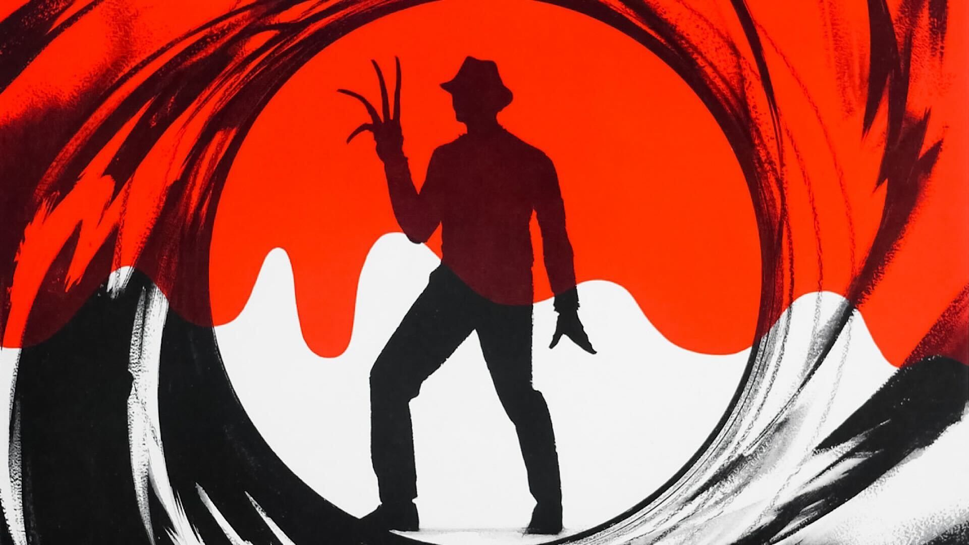 Freddy Krueger Stylised as James Bond in movie marketing poster
