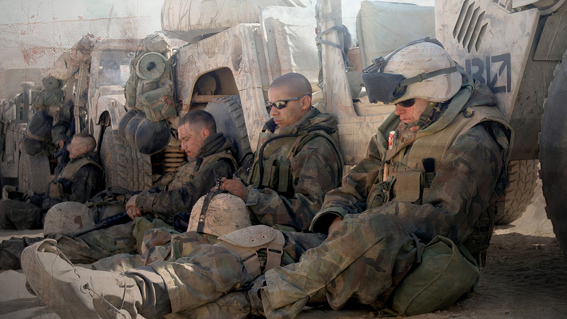 The Marines sit injured in Generation Kill