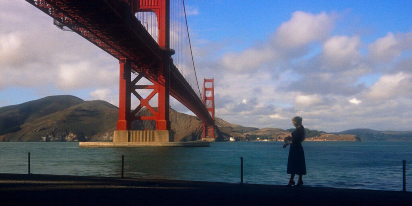 Golden Gate Bridge scene in Vertigo 