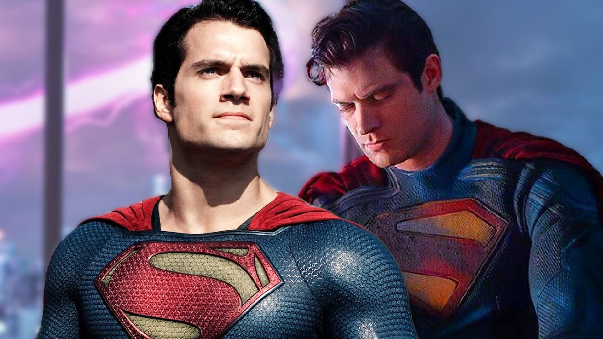 Henry Cavill and David Corenswet as Superman