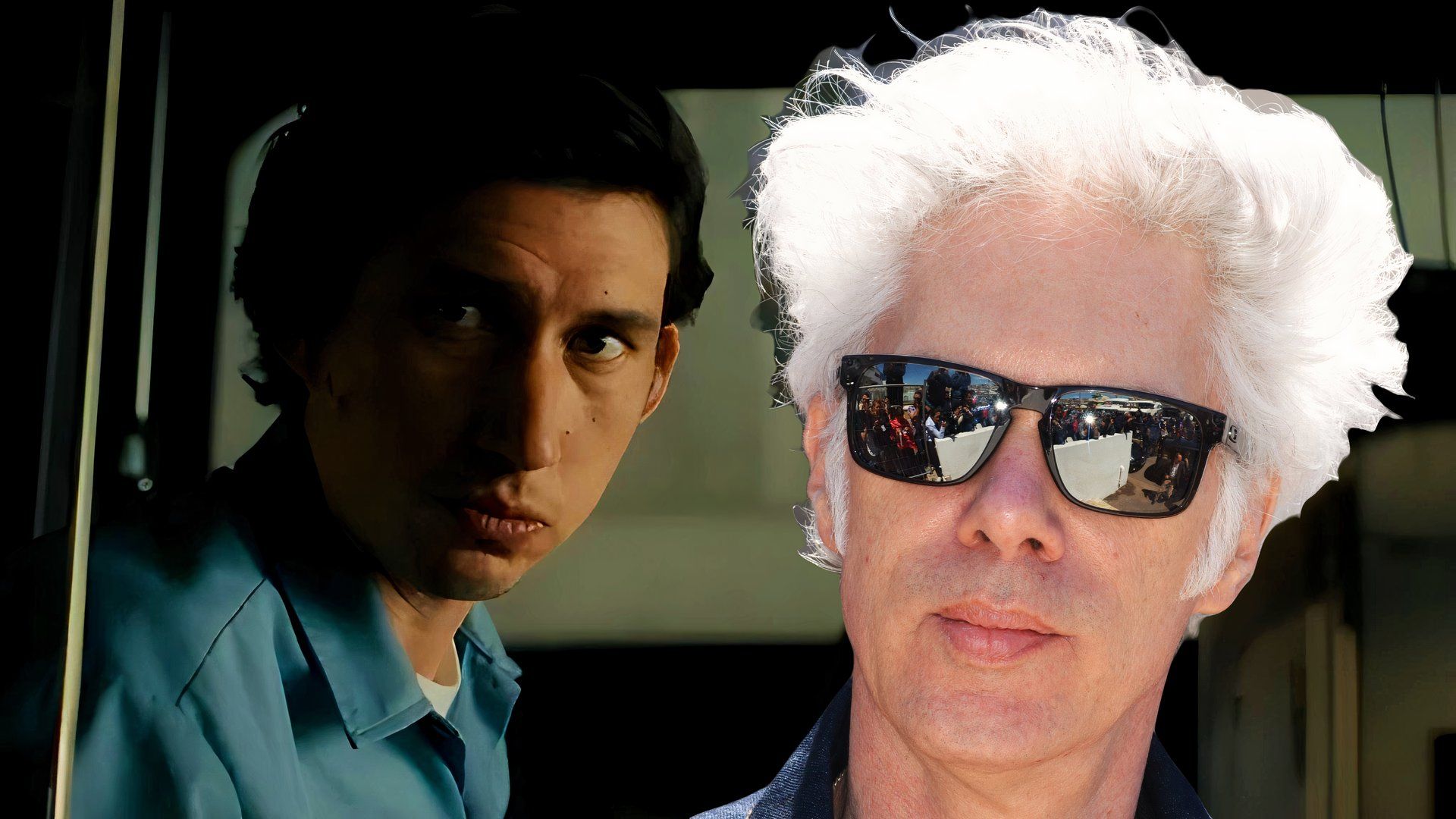 Adam Driver in Paterson next to Jim Jarmusch at Cannes 2013
