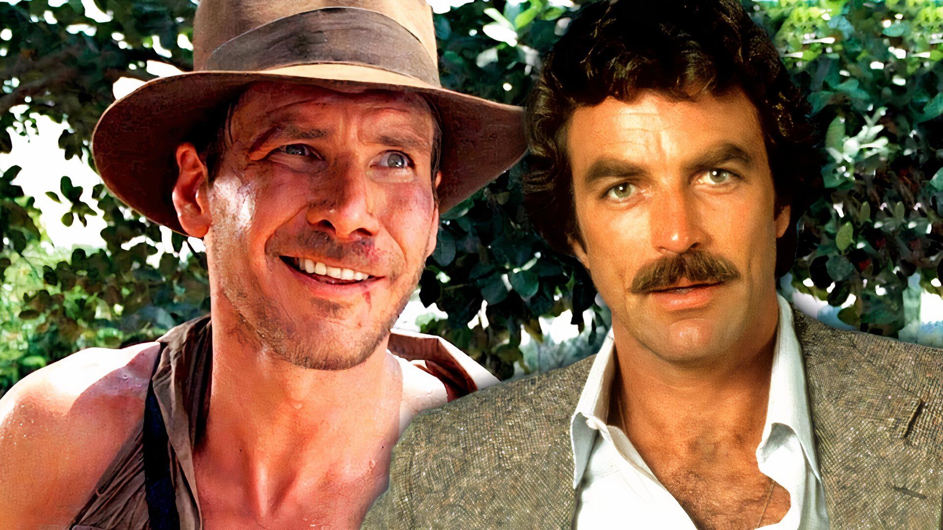 Indiana Jones and Magnum PI composite picture