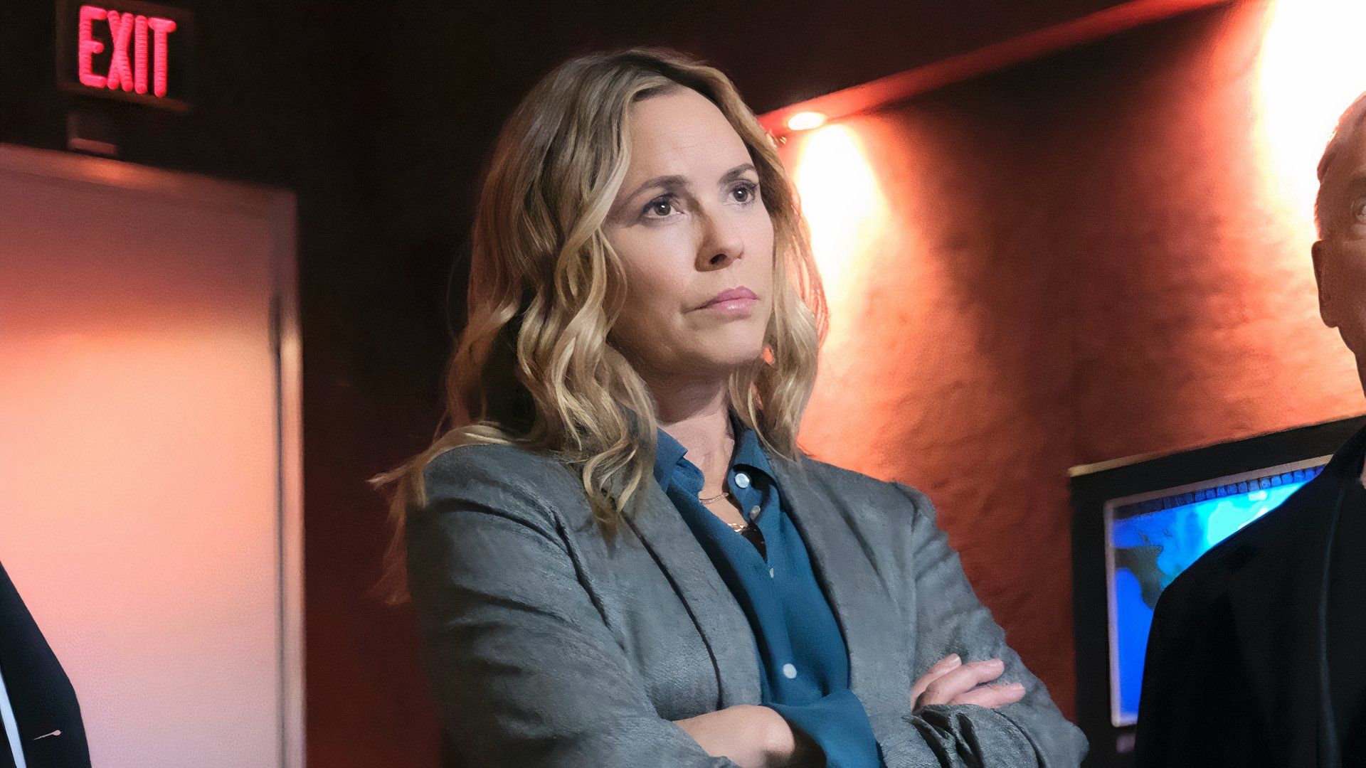 Jacqueline _Jack_ Sloane folds her arms, played by Maria Bello in NCIS