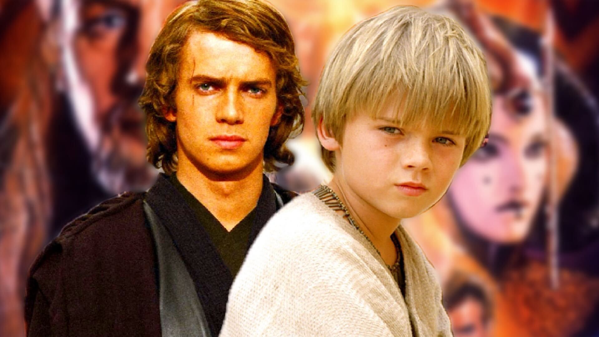 Jake Lloyd and Hayden Christensen as Anakin Skywalker