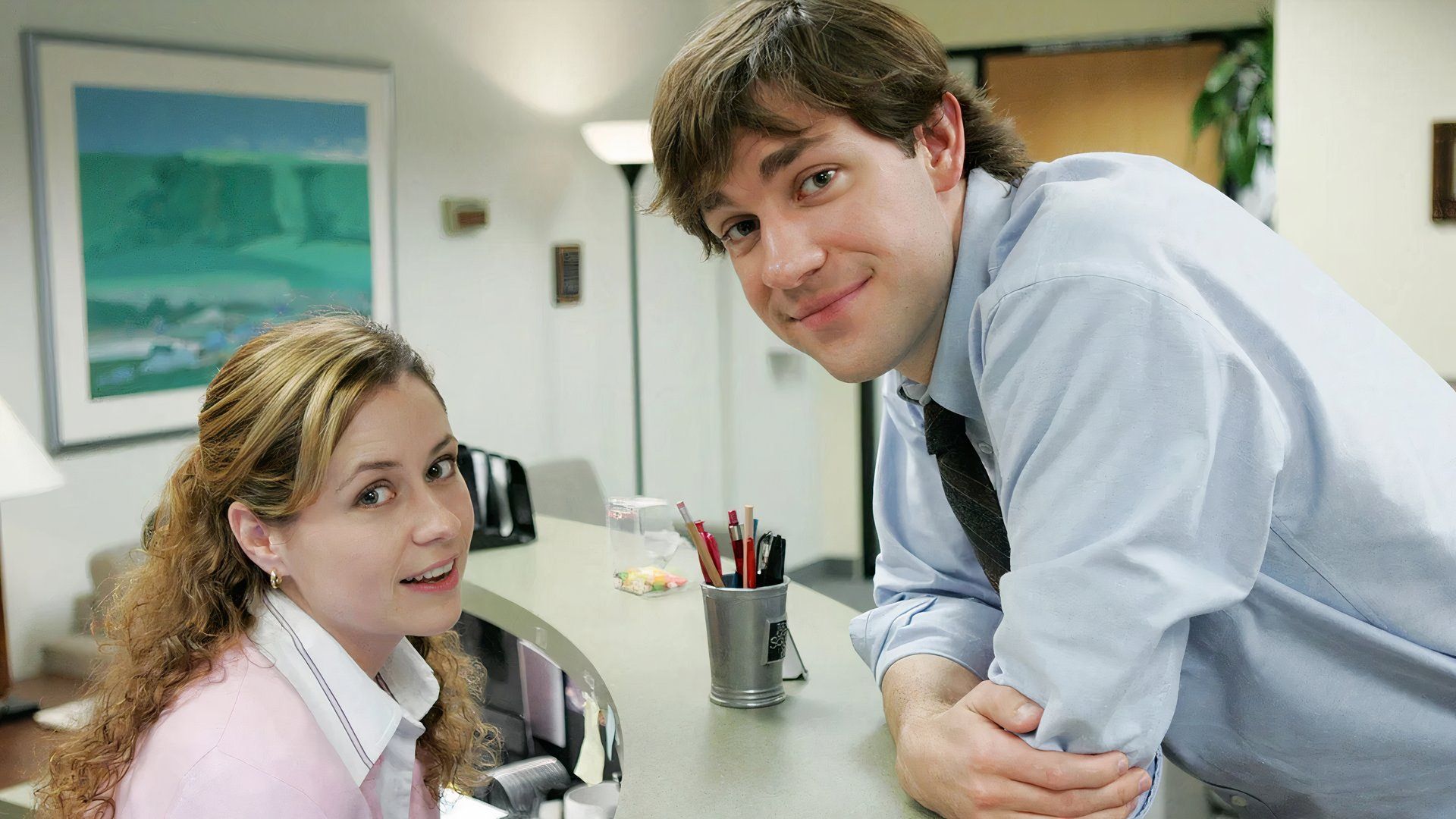 Jim and Pam in The Office