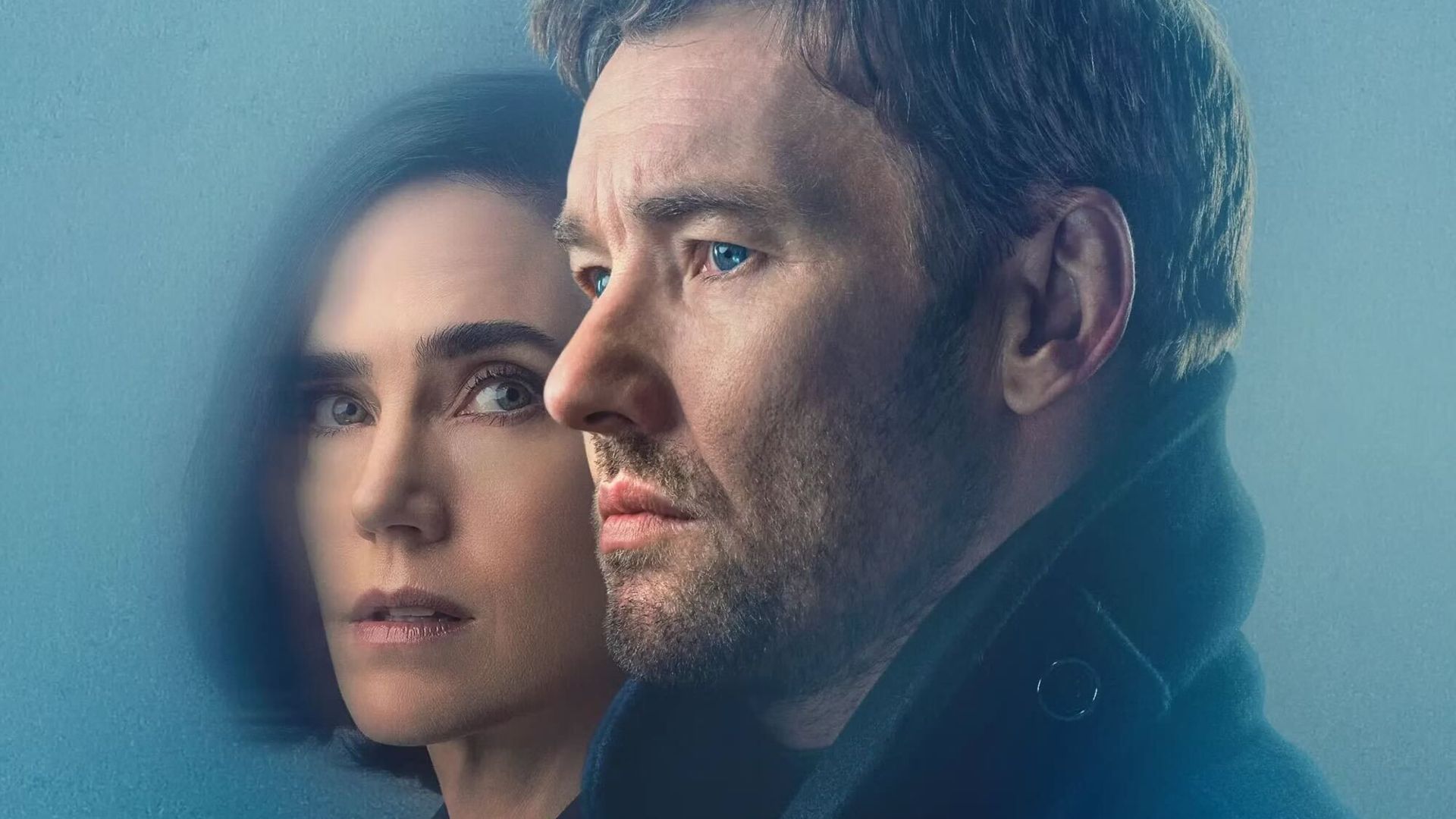 Joel Edgerton and Jennifer Connelly wearing black outfits in Dark Matter