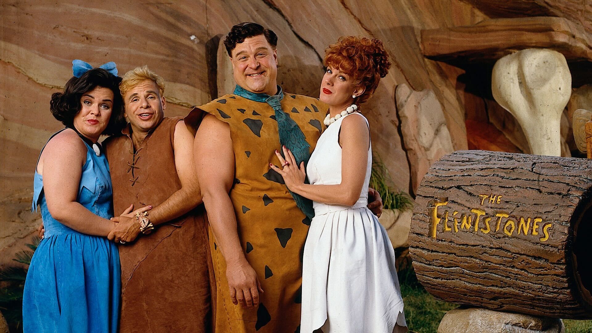 John Goodman and the Flintstones cast on set