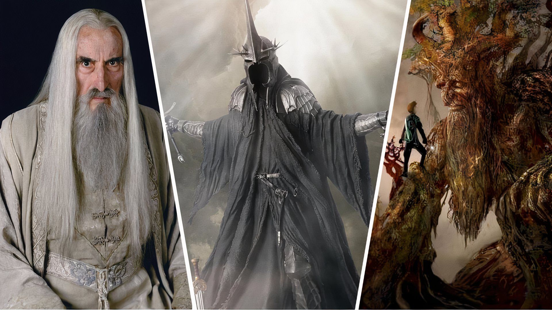 Lord of the Rings Saruman, the Witch King, Treebeard (in Emaki)