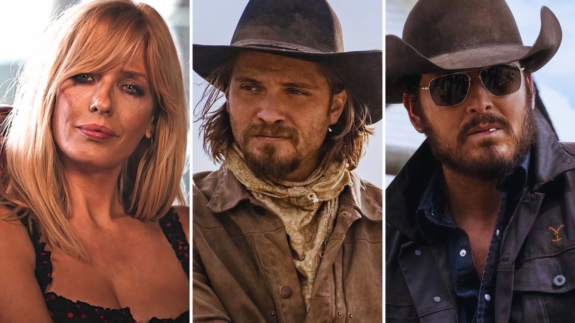 Luke Grimes, Kelly Reilly & Cole Hause in Yellowstone