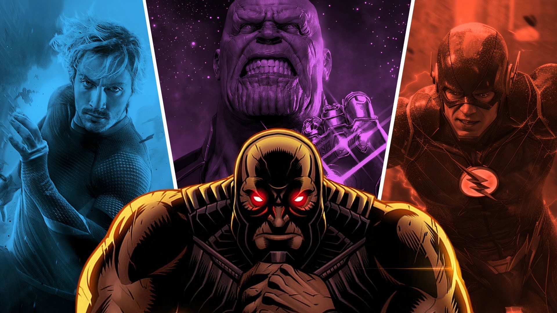 Quicksilver Thanos Darkseid The Flash Marvel DC