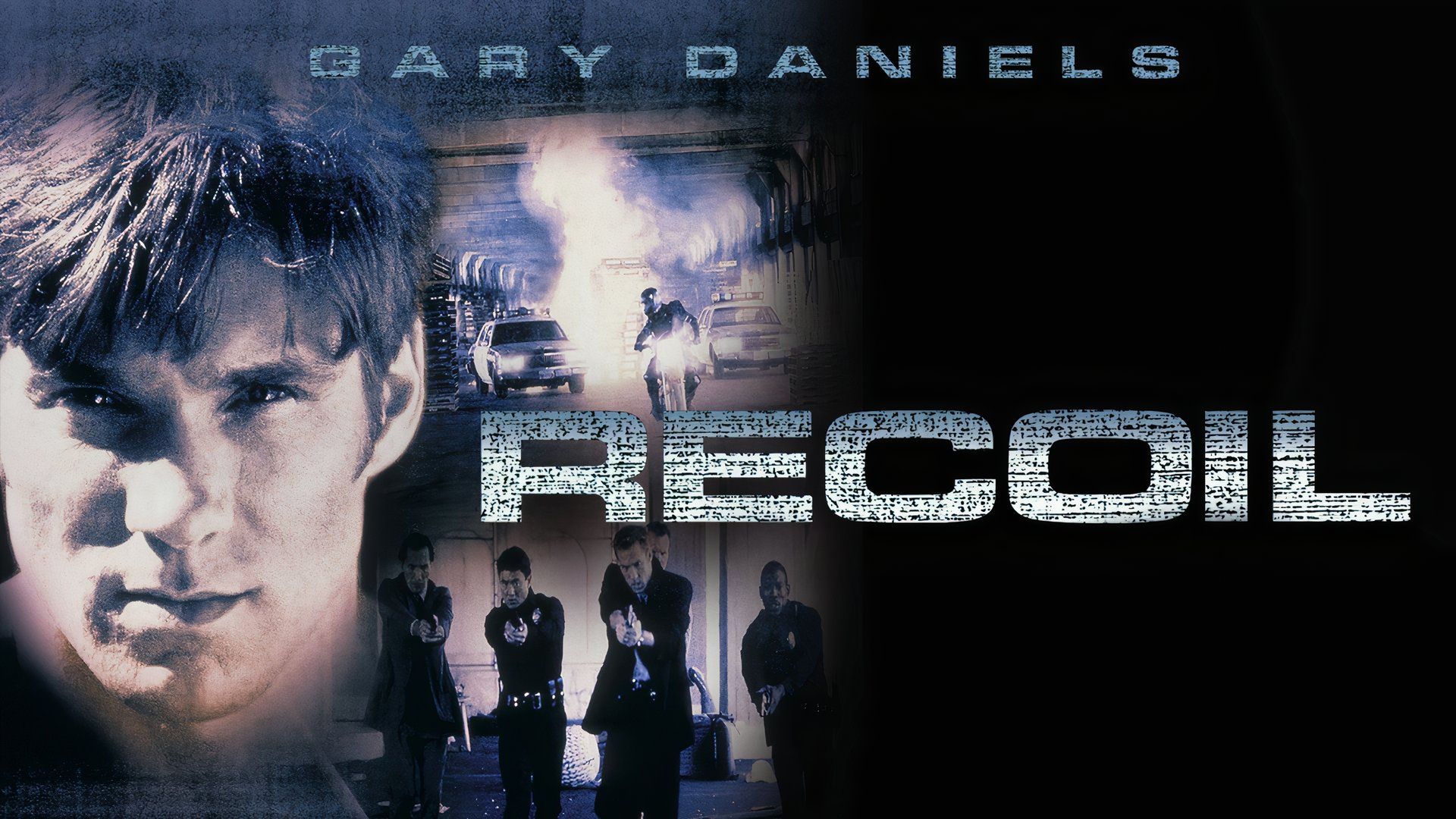 Poster for the action movie Recoil (1988) starring Gary Daniels