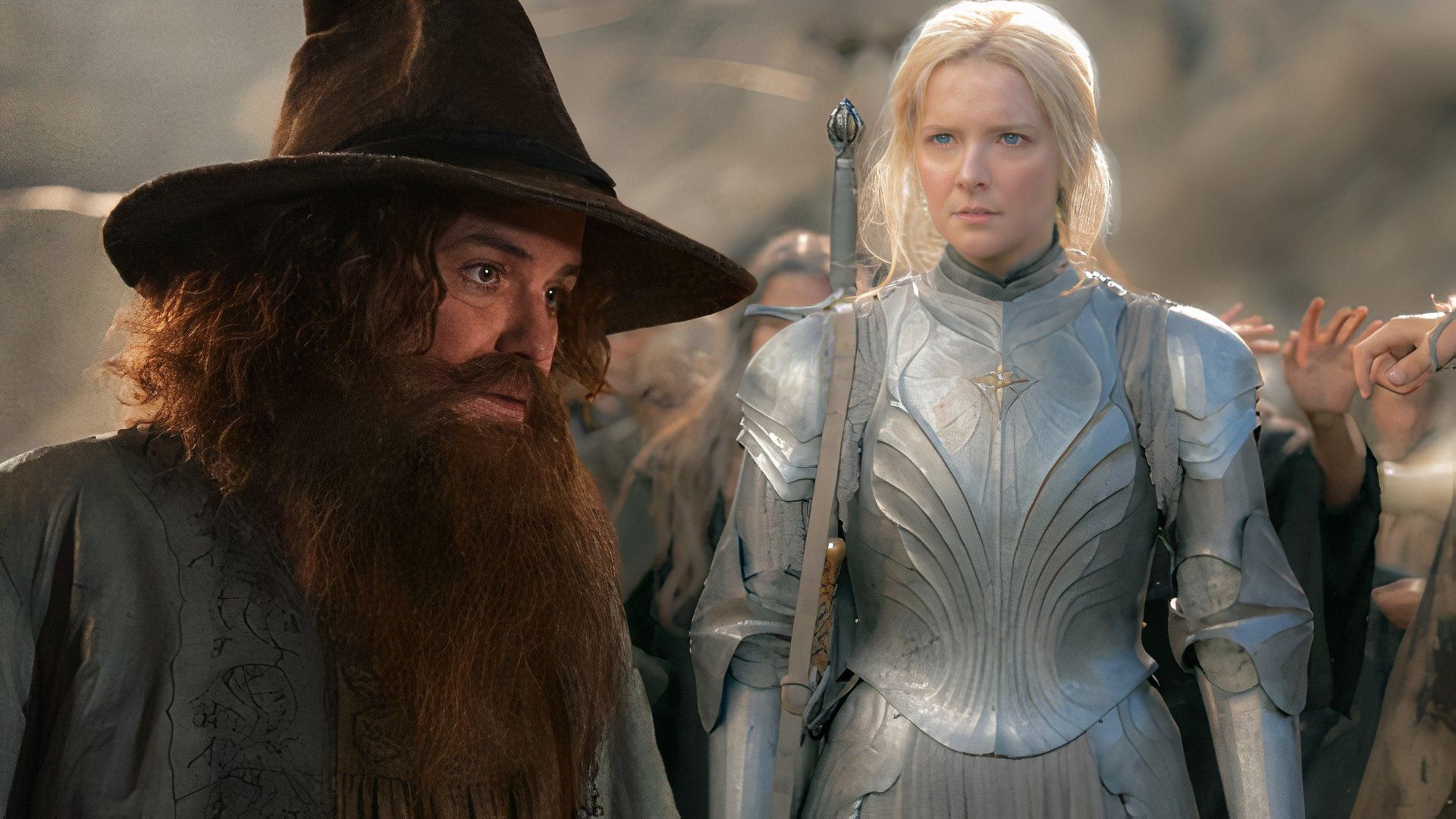 Tom Bombadil and Galdriel in Rings of Power.