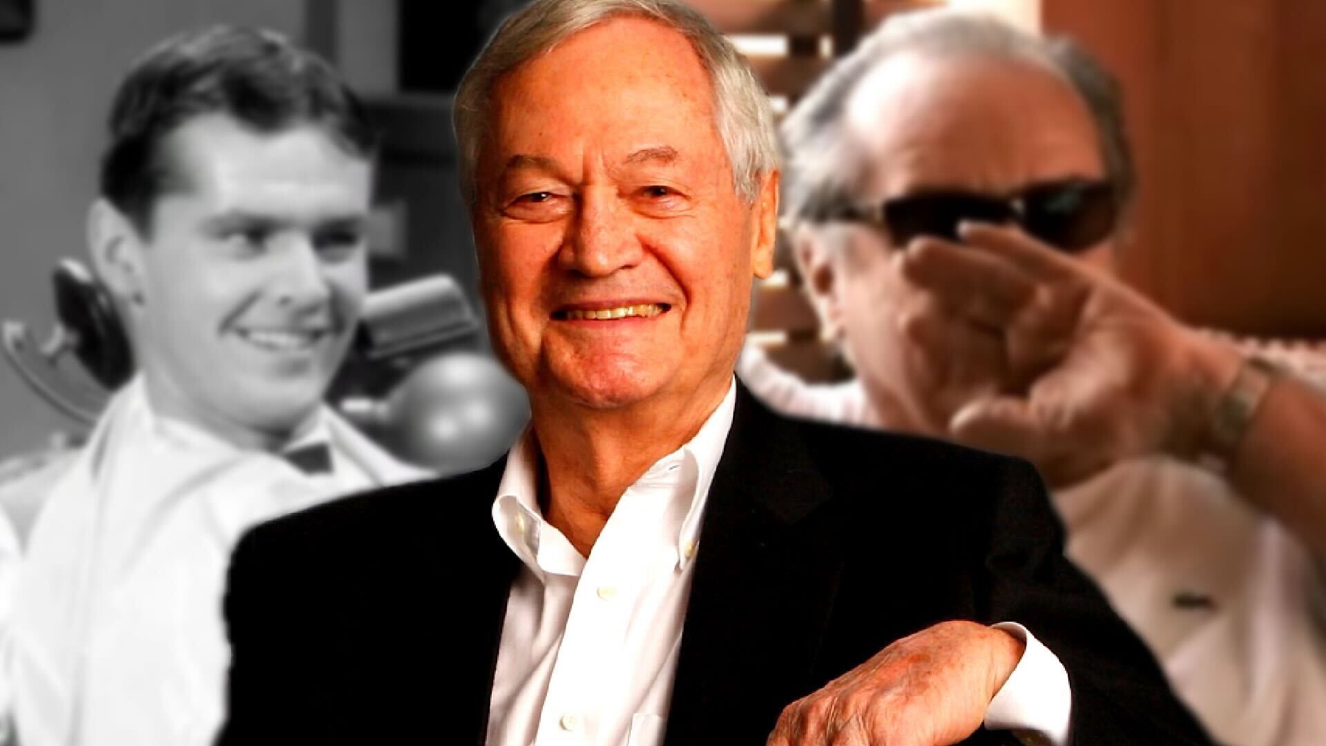 Roger Corman with Jack Nicholson in the background