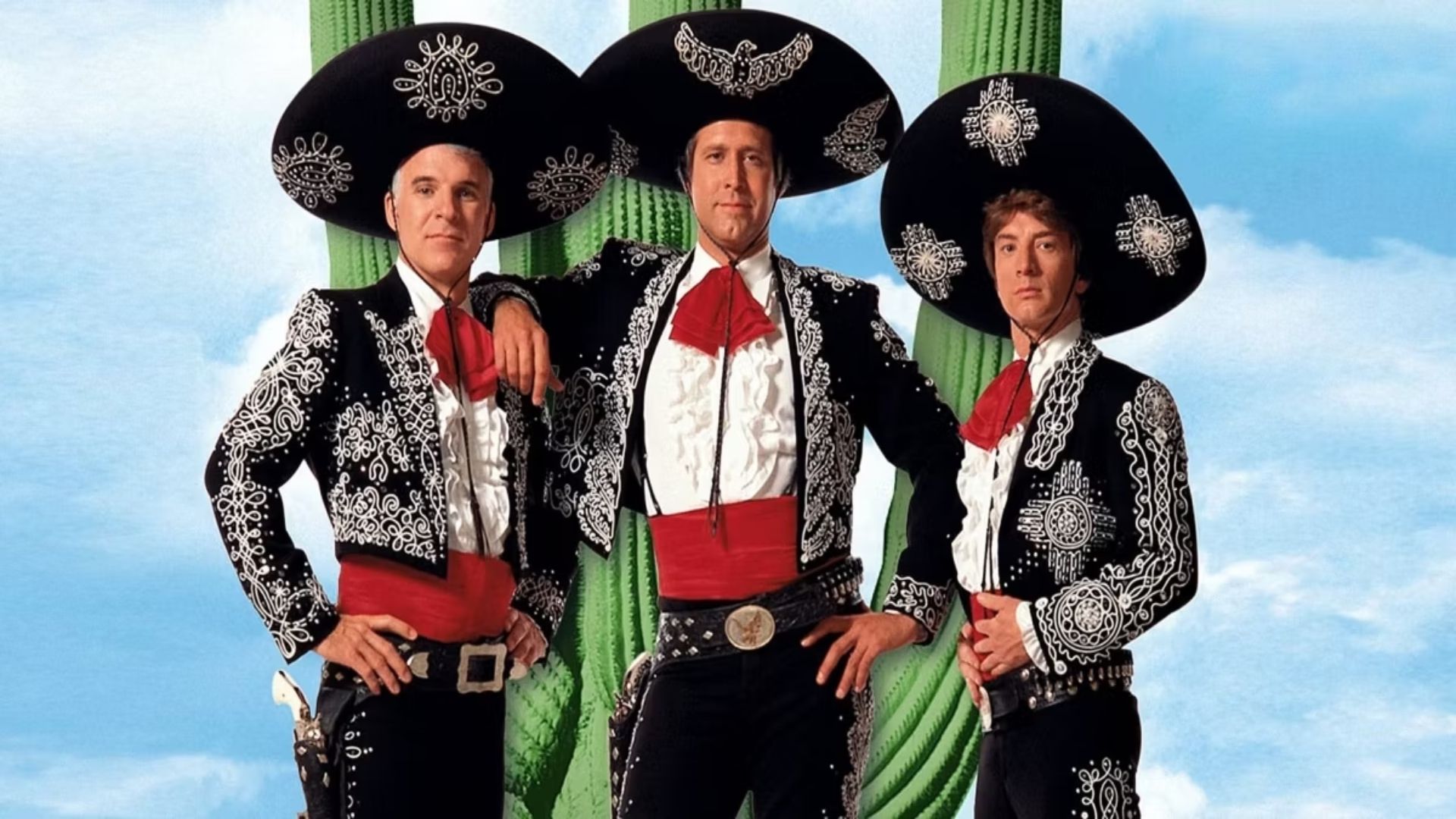 Steve Martin, Chevy Chase, and Martin Short in Three Amigos 