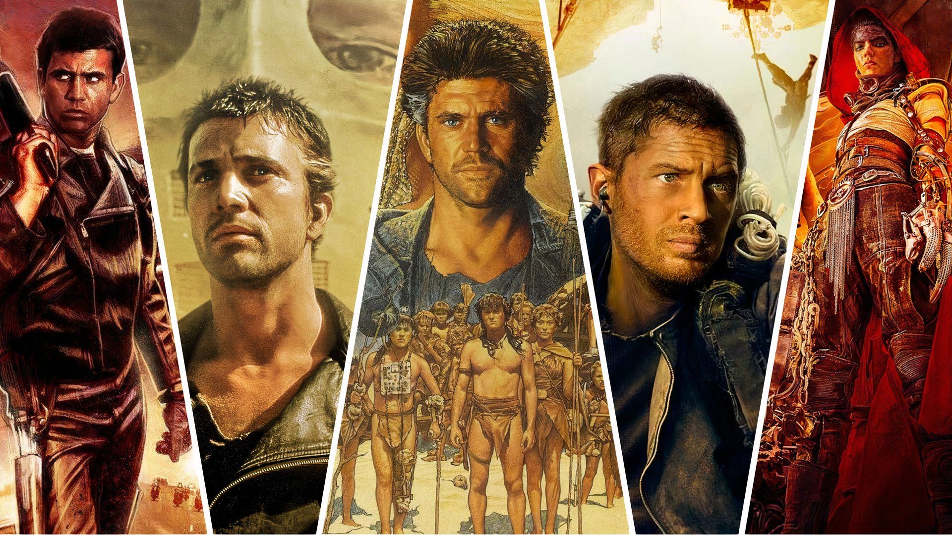 An edited of different Mad Max movies including Beyond Thunderdome, Fury Road, and Furiosa