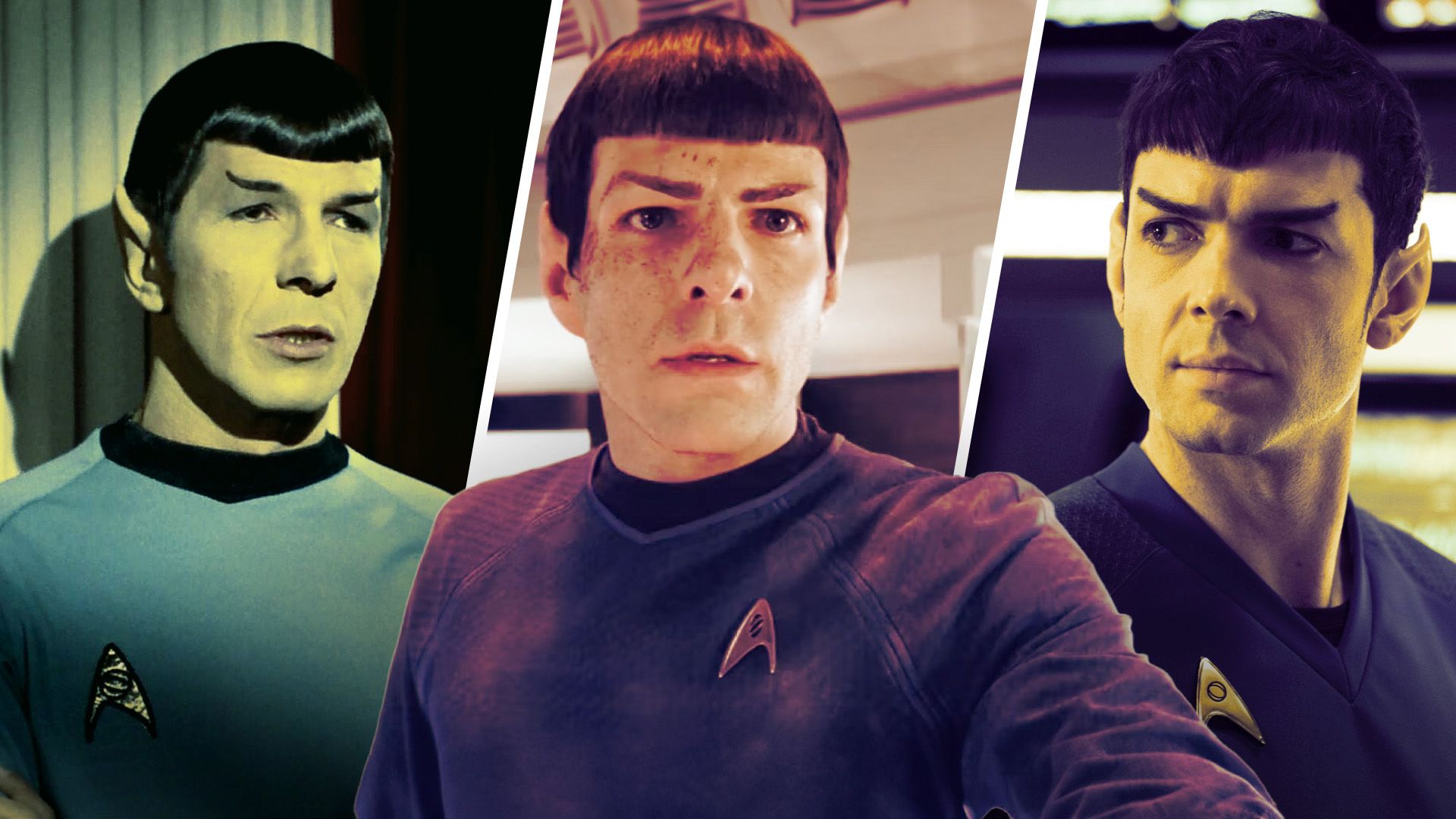 A custom image of the different Spocks in Star Trek
