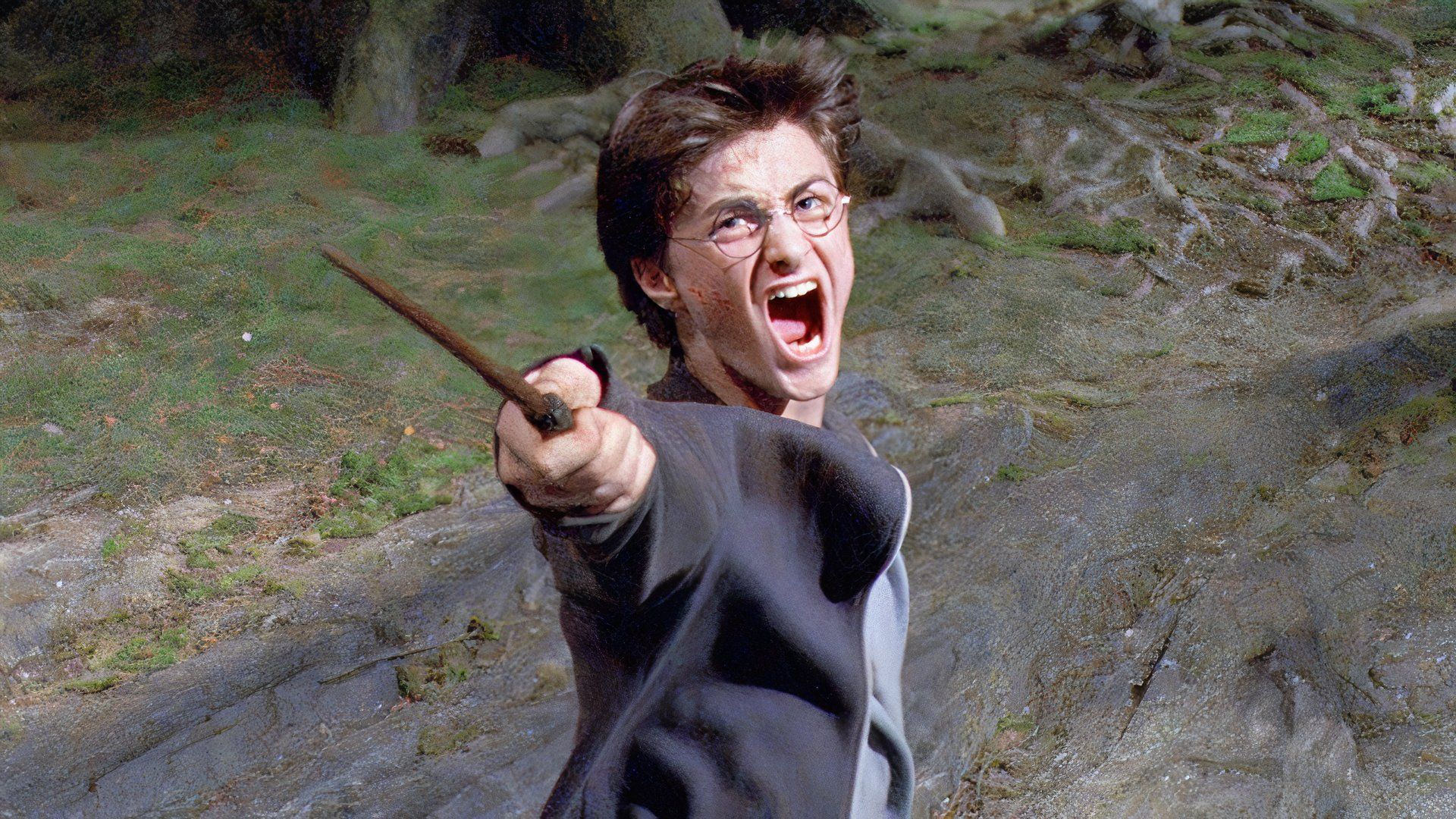 Harry Potter casts a Patronus in Harry Potter and the Prisoner of Azkaban.