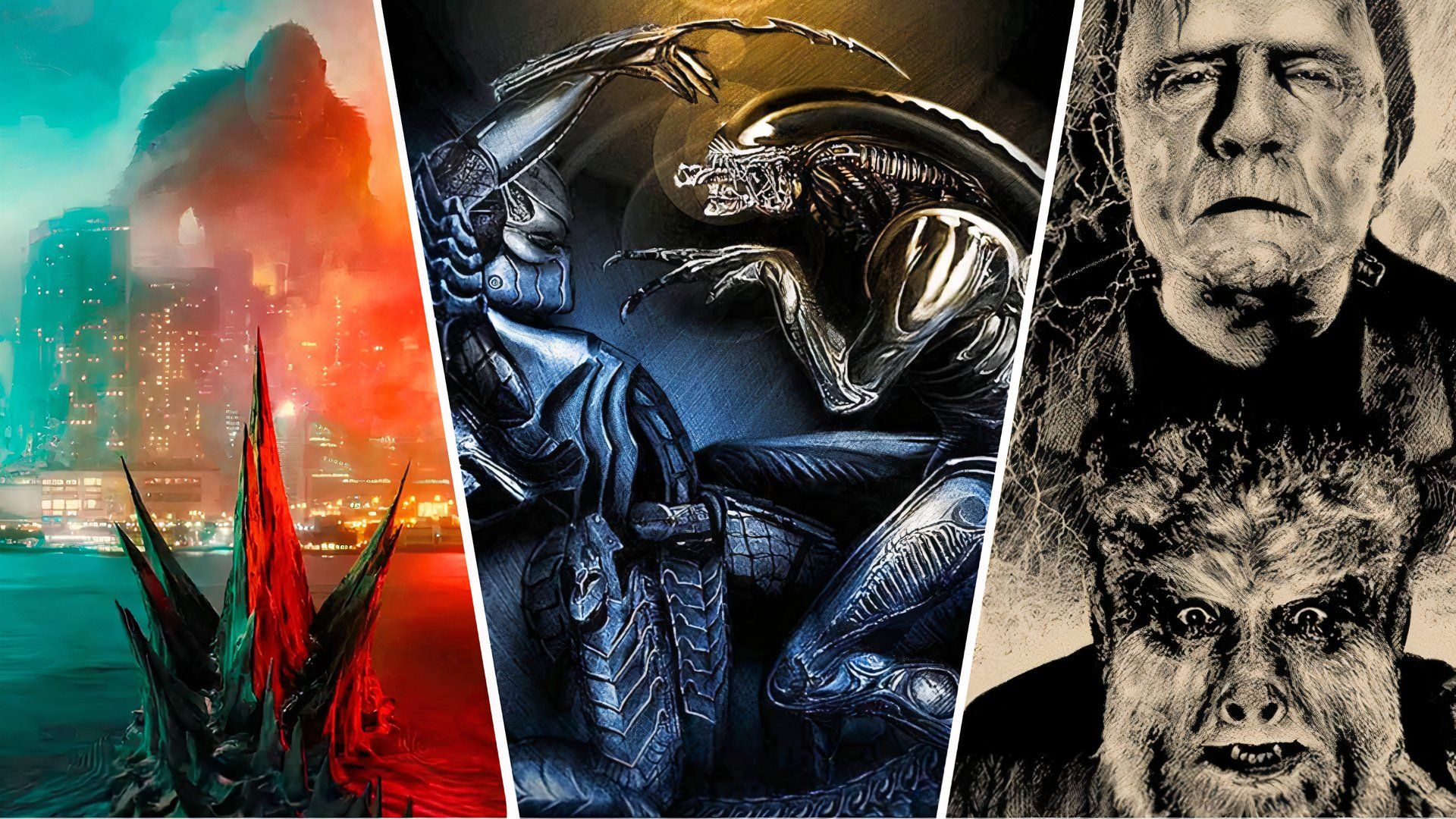 Alien vs Predator, Godzilla vs Kong, Frankenstein Meets the Wolf Man
