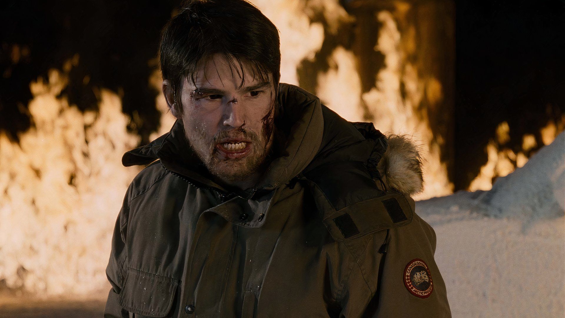 Josh Hartnett in vampire mode in 30 Days of Night