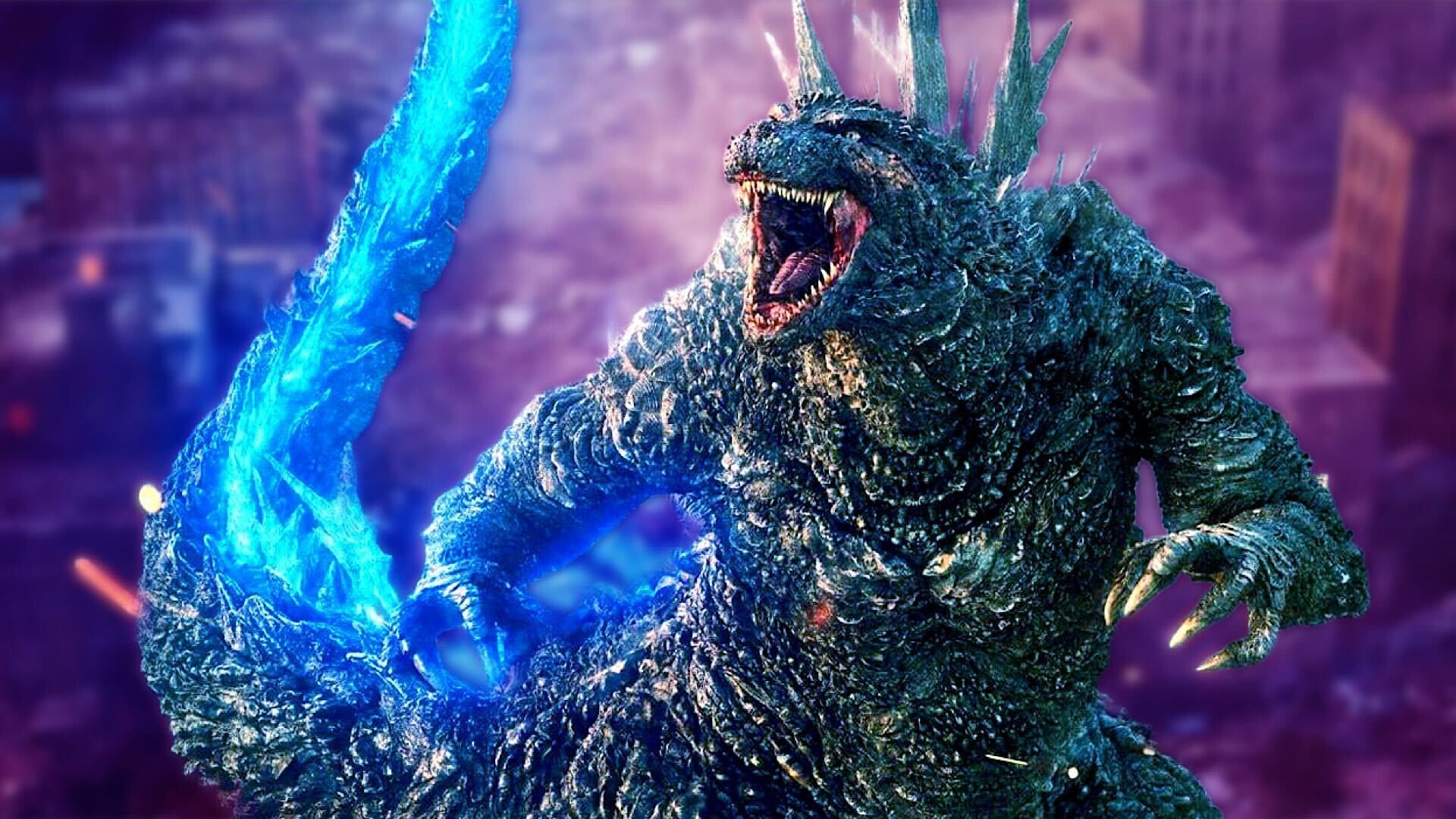 A recolored image of Godzilla Minus One