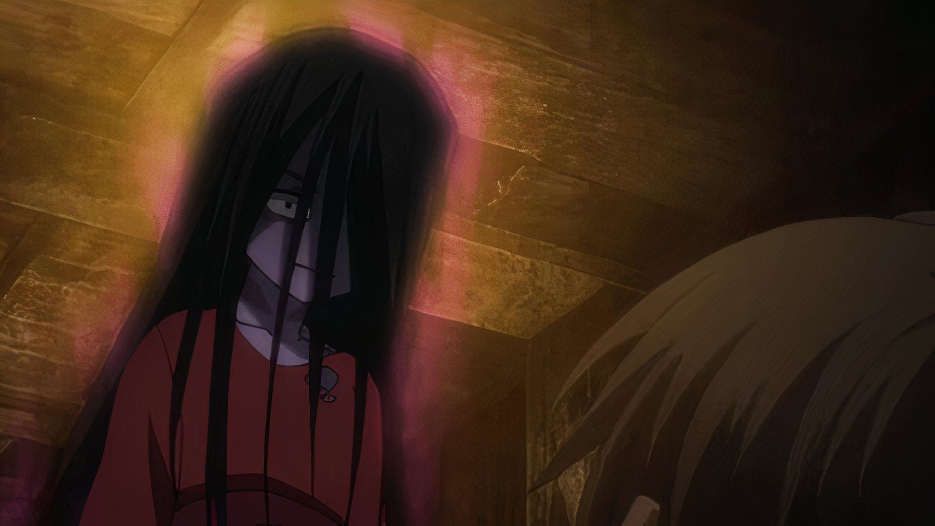 A spooky girl with black hair in Corpse Party: Tortured Souls