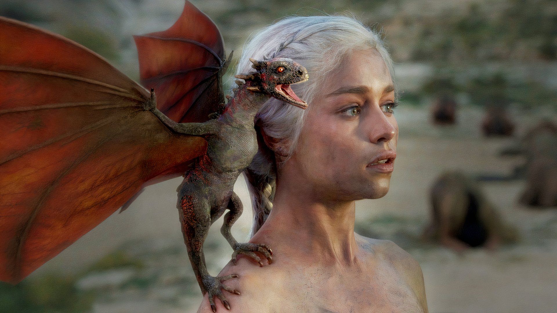 Daenerys Targaryen the unburnt, mother of dragons on Game of Thrones