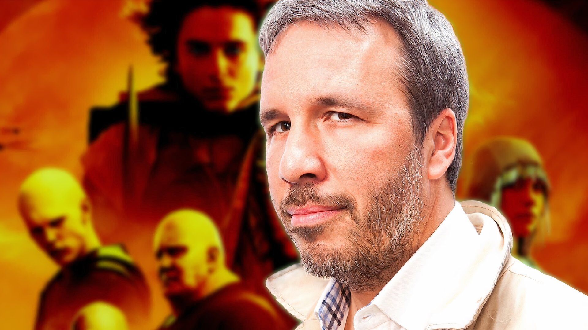 Denis Villeneuve with Dune Part two background image