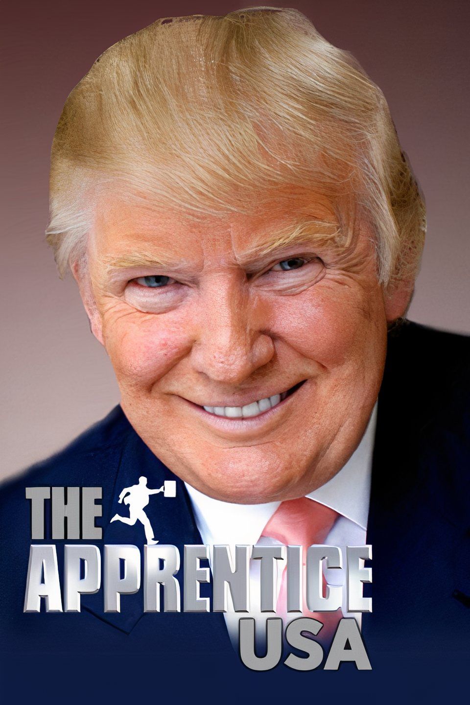 Donald Trump smiling in a poster for The Apprentice
