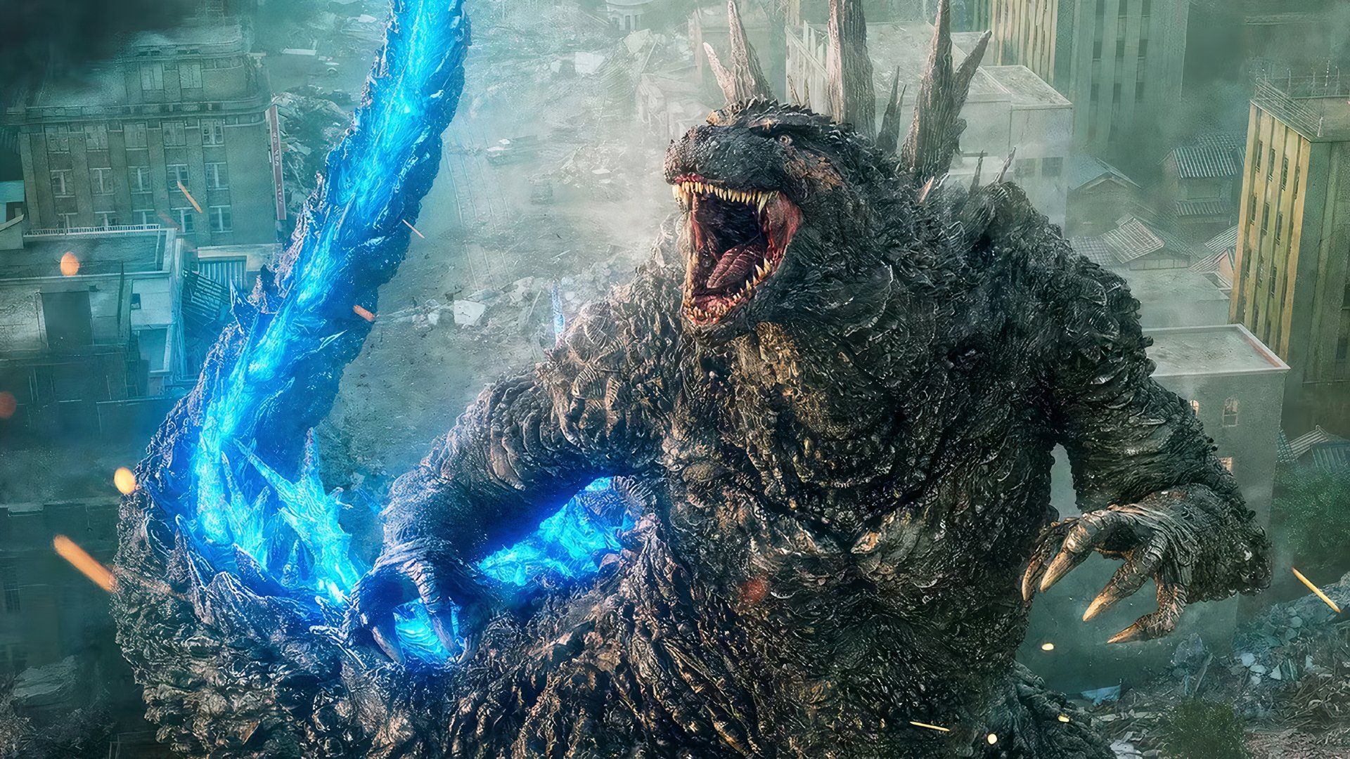 Godzilla's tail charges in Godzilla Minus One