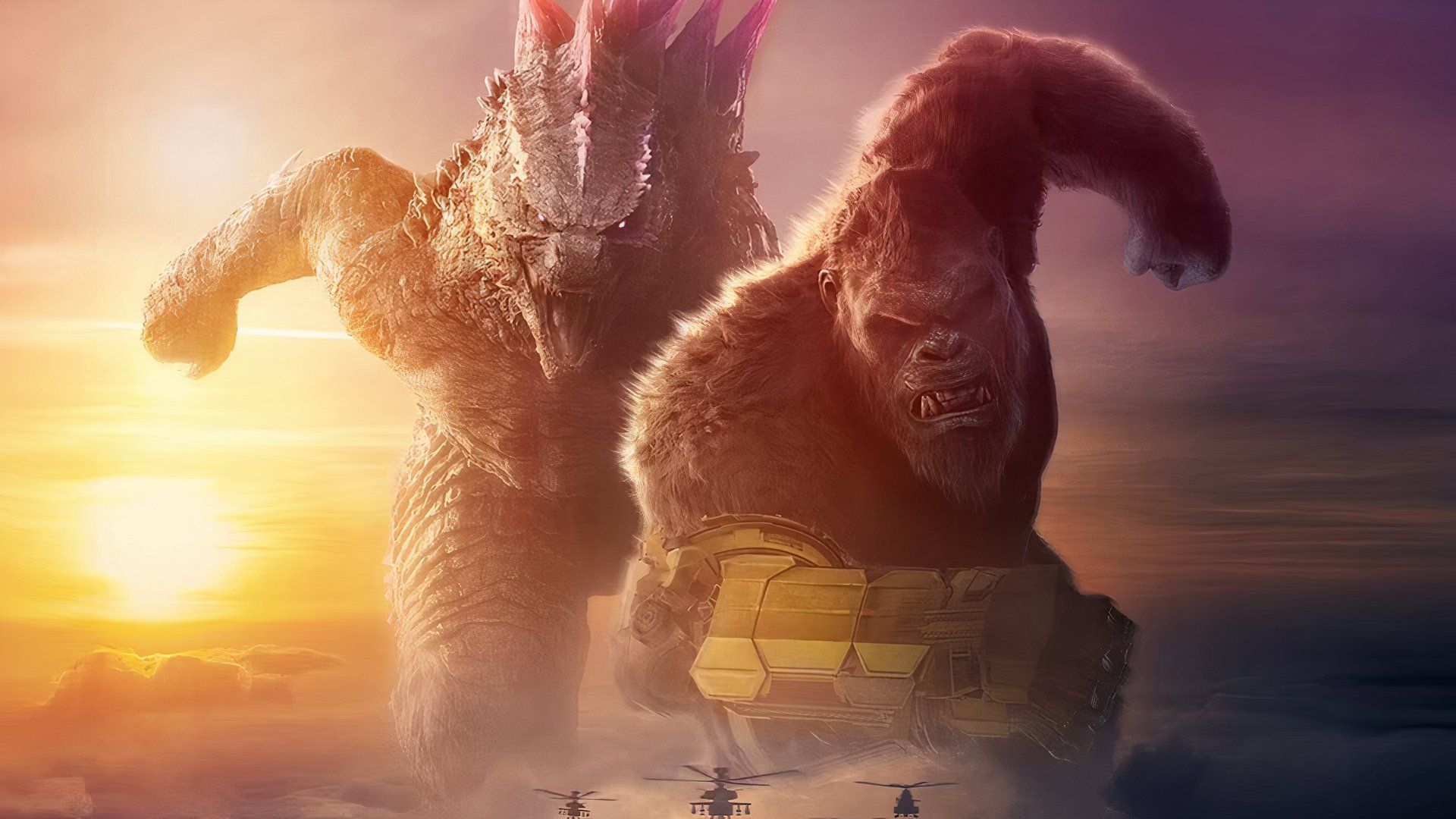 Godzilla and Kong in Godzilla x Kong: The New Empire