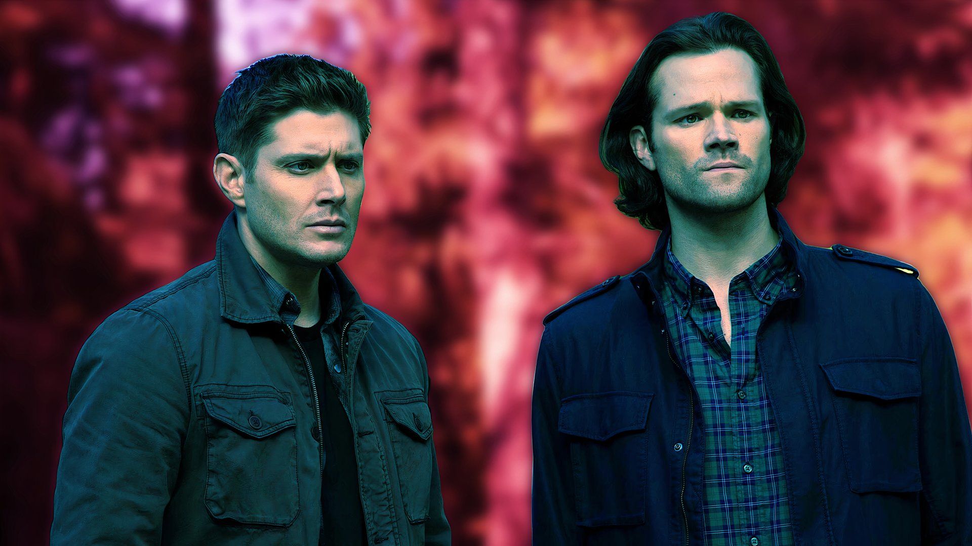 Supernatural image with Sam and Dean Winchester looking deep