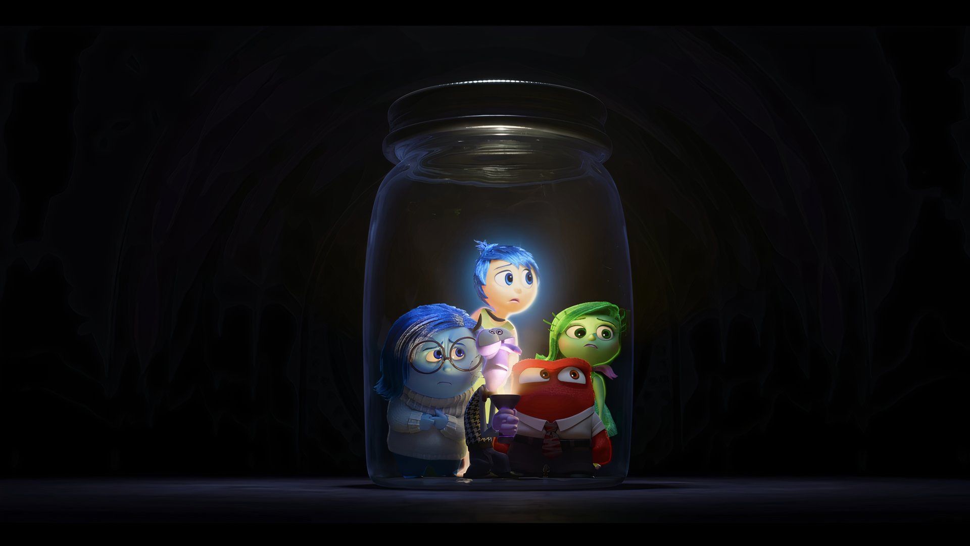 Inside Out 2 emotions in a jar