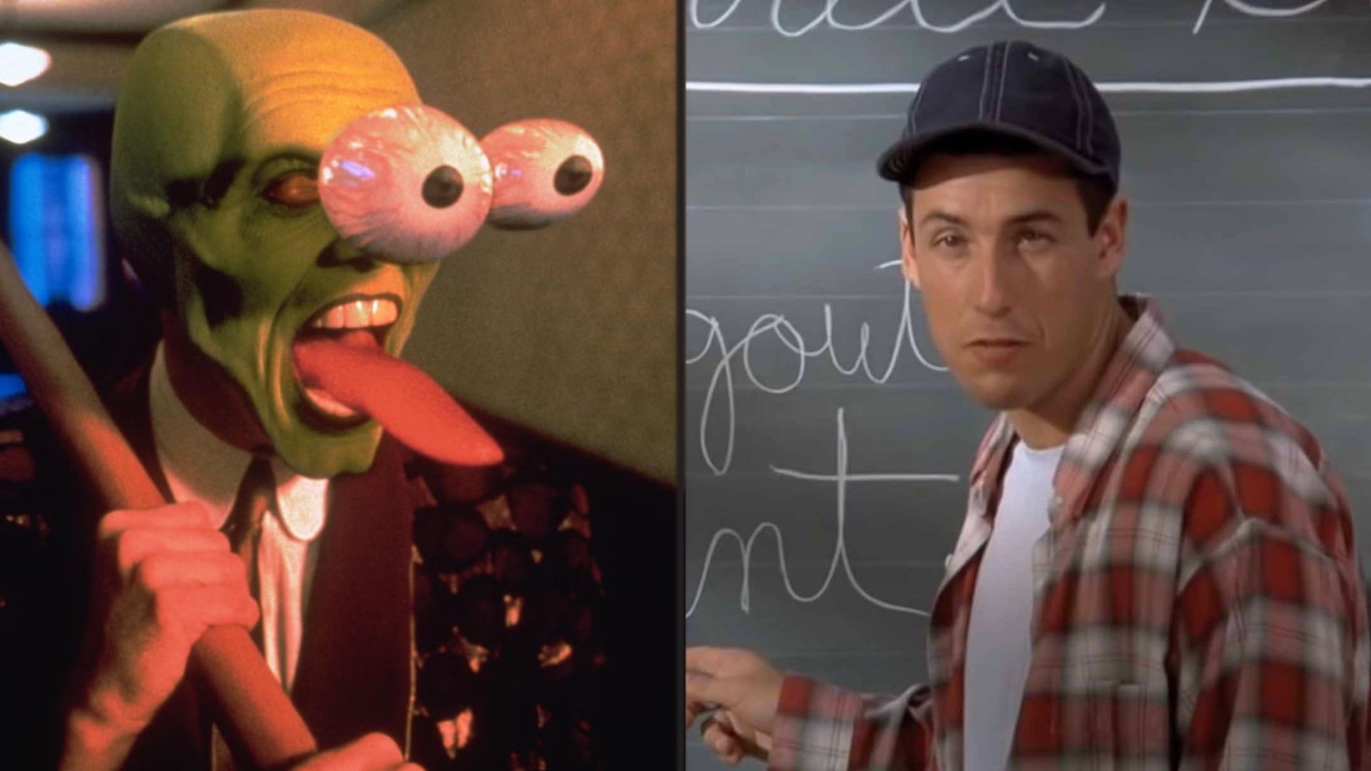 jim carrey as the mask adam sandler as billy madison