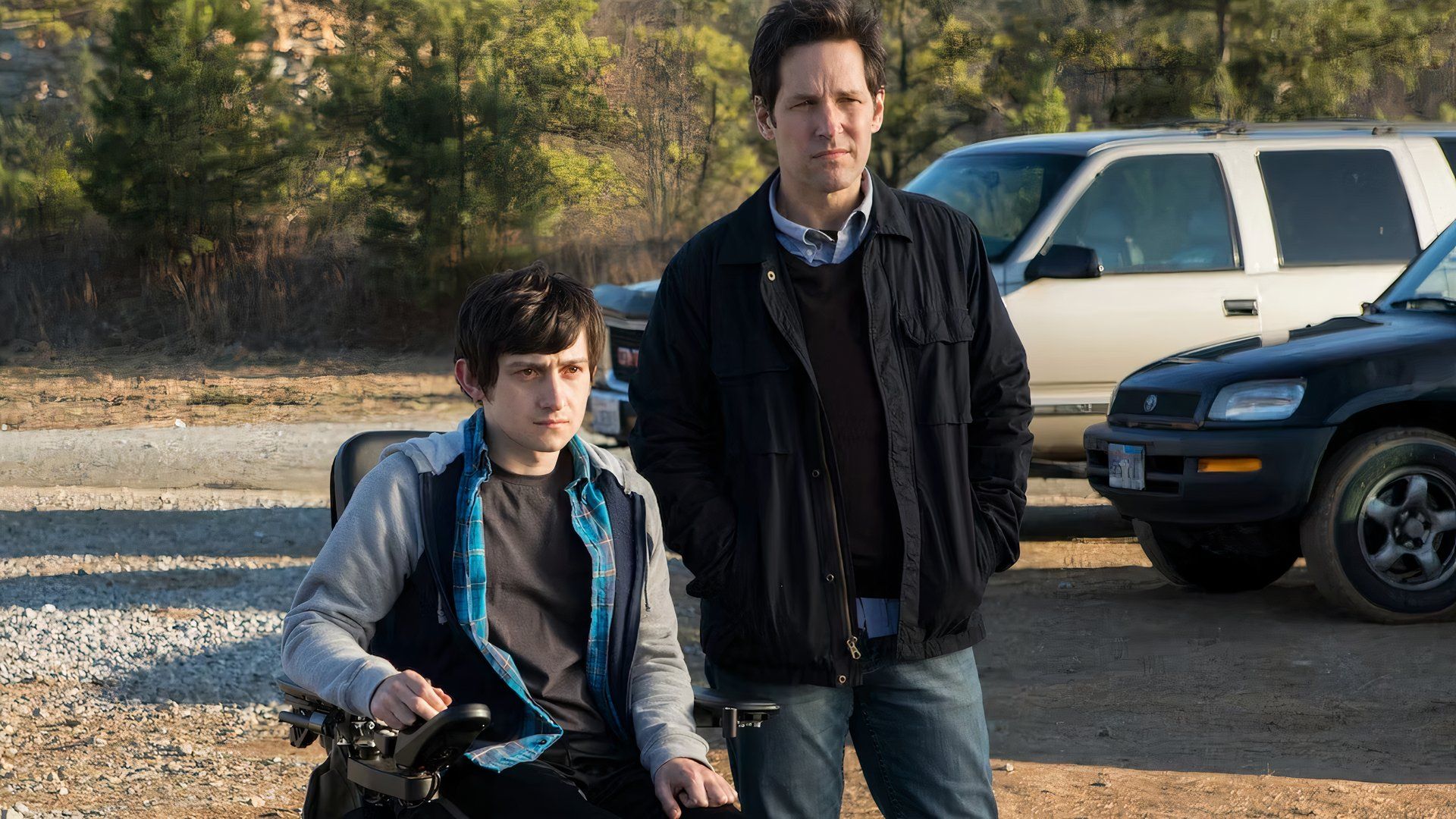 paul rudd and craig roberts in the fundamentals of caring