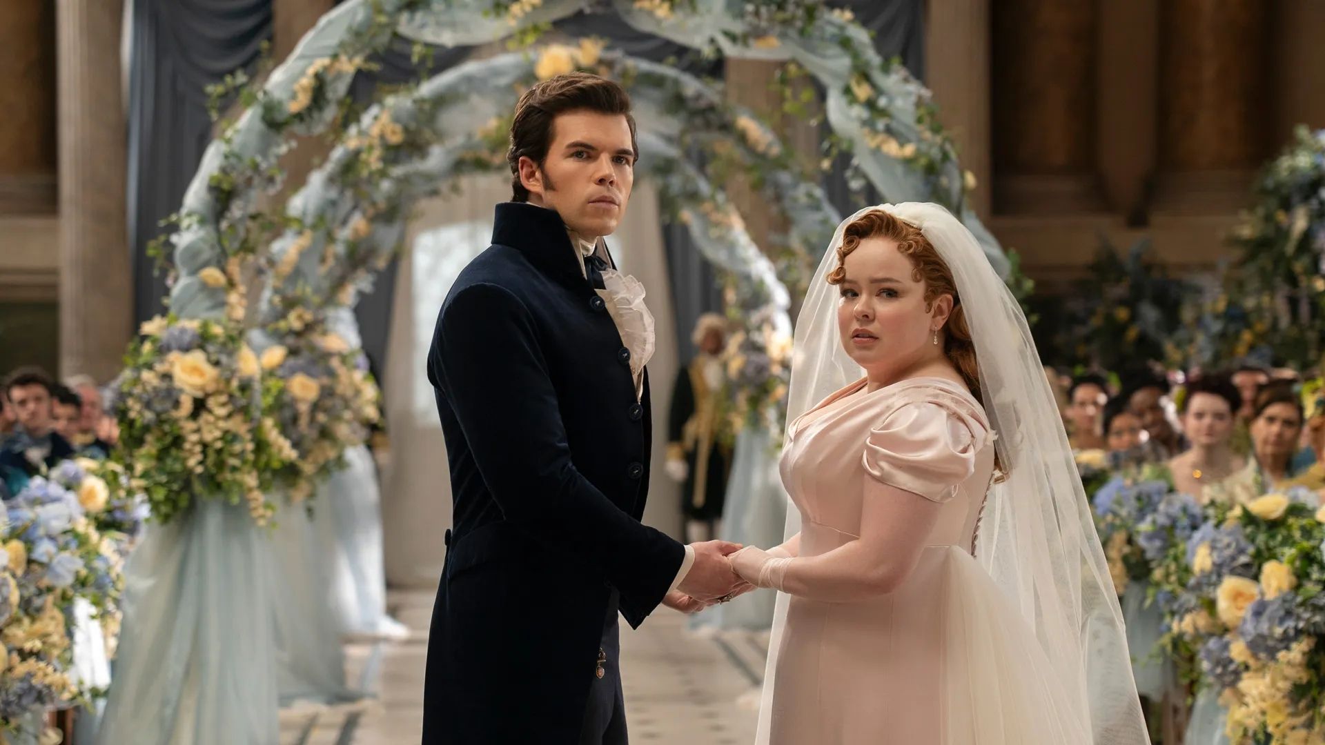 Colin and Penelope's wedding in Bridgerton Season 3